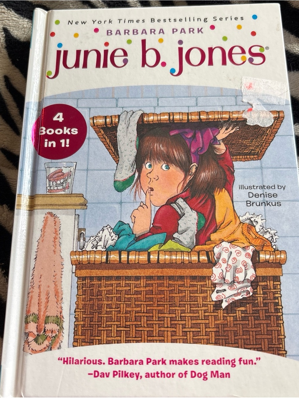 Scholastic junie b. jones Hardcover Book - White, Red, Blue, Brown set of 4 book